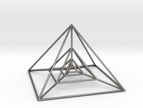 Nested Pyramids in Processed Stainless Steel 17-4PH (BJT)