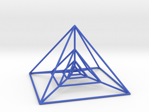 Nested Pyramids in Blue Smooth Versatile Plastic