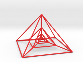 Nested Pyramids in Red Smooth Versatile Plastic