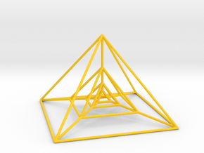 Nested Pyramids in Yellow Smooth Versatile Plastic