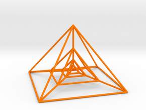 Nested Pyramids in Orange Smooth Versatile Plastic