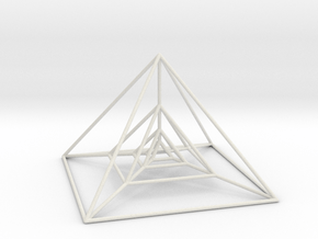 Nested Pyramids in White Natural TPE (SLS)
