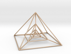 Nested Pyramids in 9K Rose Gold 