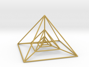 Nested Pyramids in Tan Fine Detail Plastic