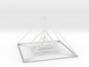 Nested Pyramids in Clear Ultra Fine Detail Plastic