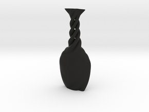 Vase Hlx1111 in Black Smooth Versatile Plastic