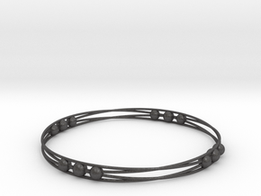 Bracelet in Dark Gray PA12 Glass Beads