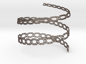 Bracelet in Polished Bronzed-Silver Steel