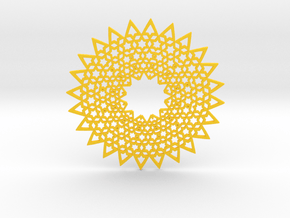 Sol Medallion in Yellow Smooth Versatile Plastic