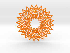 Sol Medallion in Orange Smooth Versatile Plastic