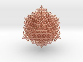 512 Tetrahedron Grid in Polished Copper