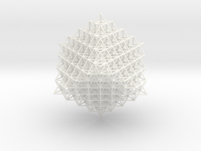 512 Tetrahedron Grid in White Smooth Versatile Plastic