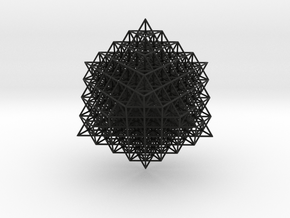 512 Tetrahedron Grid in Black Smooth Versatile Plastic