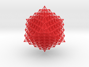 512 Tetrahedron Grid in Red Smooth Versatile Plastic