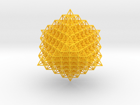 512 Tetrahedron Grid in Yellow Smooth Versatile Plastic
