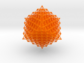 512 Tetrahedron Grid in Orange Smooth Versatile Plastic