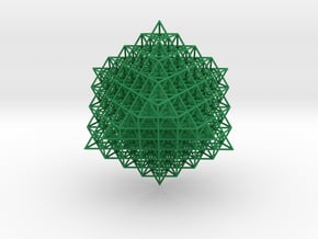 512 Tetrahedron Grid in Green Smooth Versatile Plastic