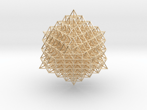 512 Tetrahedron Grid in 9K Yellow Gold 