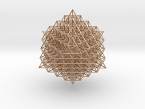 512 Tetrahedron Grid in 9K Rose Gold 