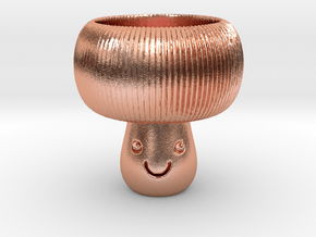 Mushroom Tealight Holder in Natural Copper