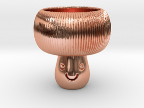 Mushroom Tealight Holder in Polished Copper