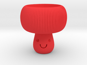Mushroom Tealight Holder in Red Smooth Versatile Plastic