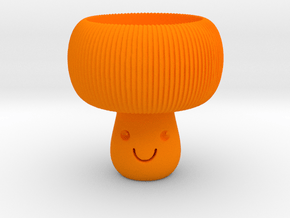 Mushroom Tealight Holder in Orange Smooth Versatile Plastic
