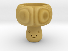 Mushroom Tealight Holder in Tan Fine Detail Plastic