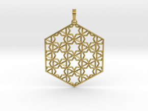 Starry Hexapendant in Natural Brass