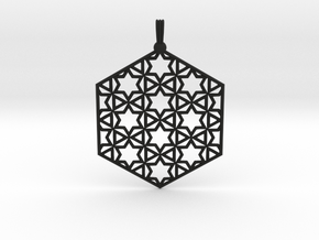 Starry Hexapendant in Black Smooth Versatile Plastic
