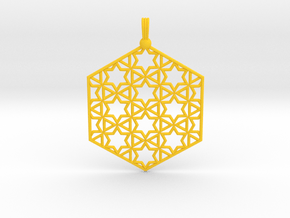 Starry Hexapendant in Yellow Smooth Versatile Plastic