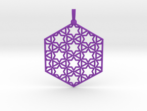 Starry Hexapendant in Purple Smooth Versatile Plastic