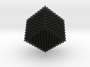 4096 Tetrahedron Grid in Black Smooth PA12