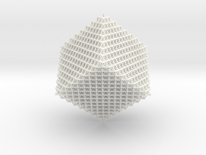 4096 Tetrahedron Grid in White Smooth Versatile Plastic