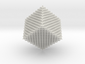 4096 Tetrahedron Grid in White Natural TPE (SLS)