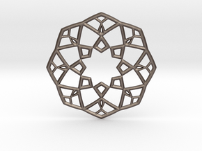 Arabesque Pendant in Polished Bronzed-Silver Steel