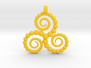 Triskelion in Yellow Smooth Versatile Plastic