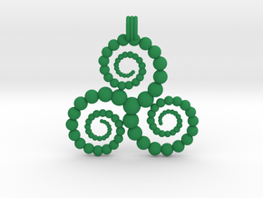Triskelion in Green Smooth Versatile Plastic
