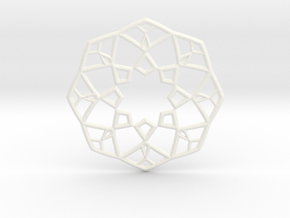 Arabesque Pendant in White Smooth Versatile Plastic