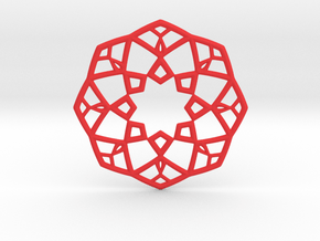Arabesque Pendant in Red Smooth Versatile Plastic