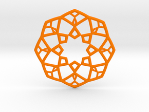 Arabesque Pendant in Orange Smooth Versatile Plastic