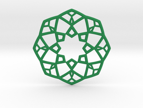 Arabesque Pendant in Green Smooth Versatile Plastic