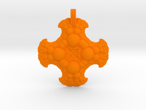 Fractal Pendant Order 4 in Orange Smooth Versatile Plastic