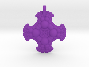 Fractal Pendant Order 4 in Purple Smooth Versatile Plastic