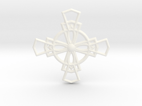Cross in White Smooth Versatile Plastic