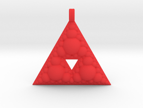 Fractal Pendant Order 3 in Red Smooth Versatile Plastic