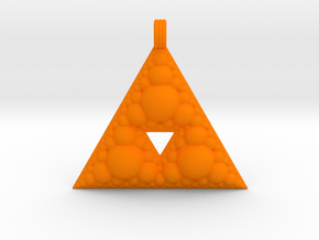 Fractal Pendant Order 3 in Orange Smooth Versatile Plastic