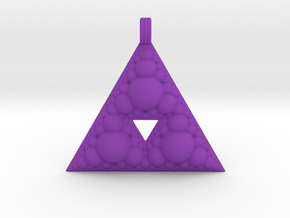 Fractal Pendant Order 3 in Purple Smooth Versatile Plastic