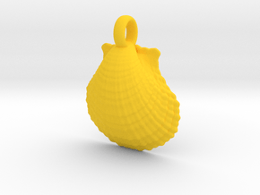 Scallop Shell in Yellow Smooth Versatile Plastic
