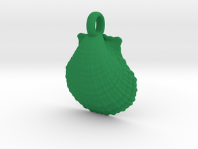 Scallop Shell in Green Smooth Versatile Plastic